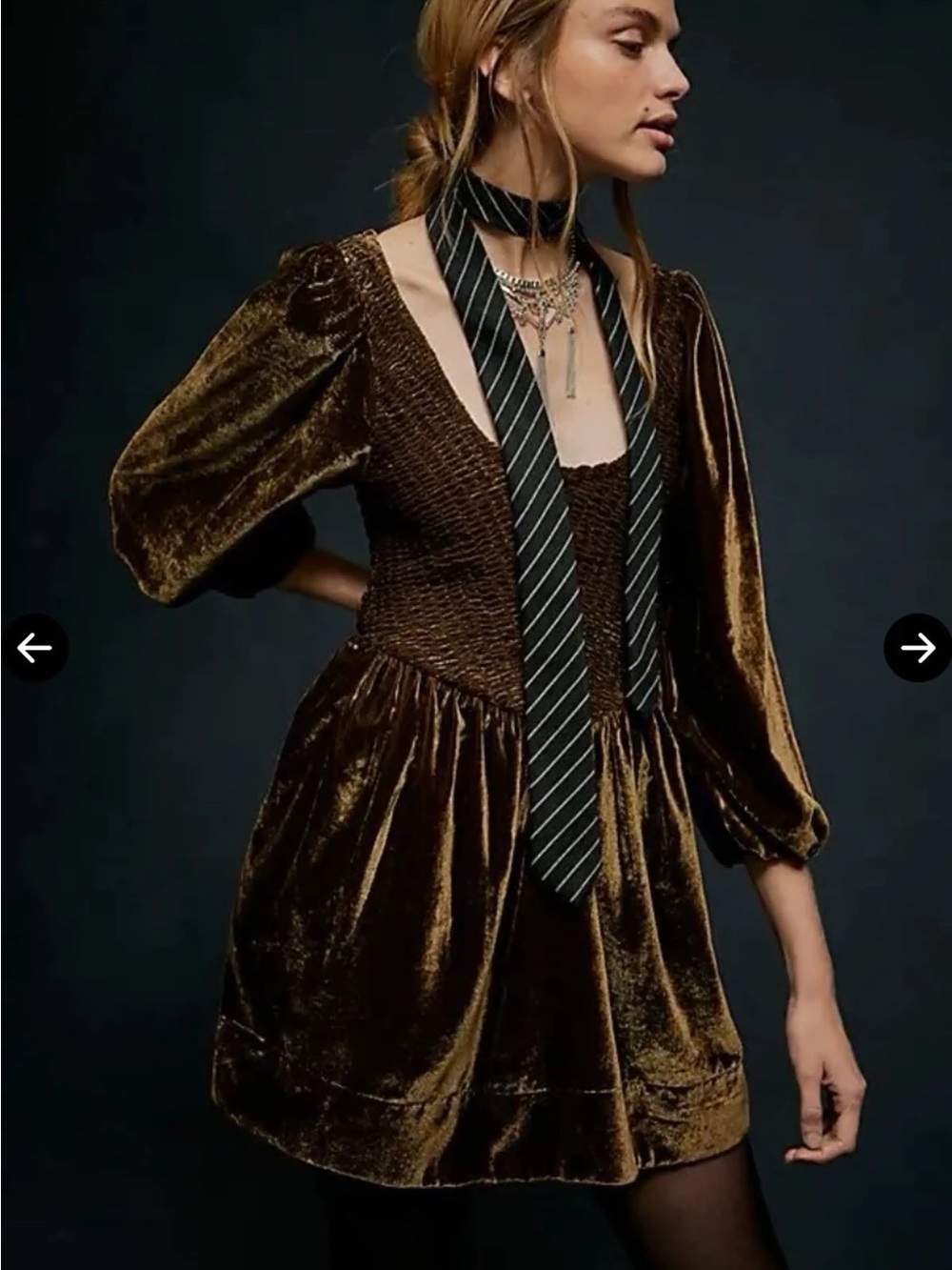 Free People | Farrier Velvet Mini Dress - Picture 2 of 8